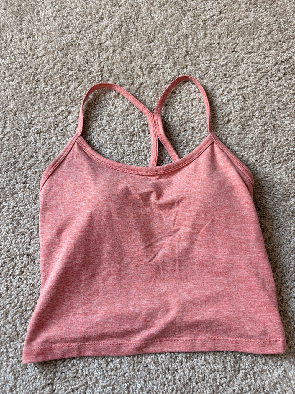 Kyodan Heathered Coral Pink Racerback Sports Bra Tank
